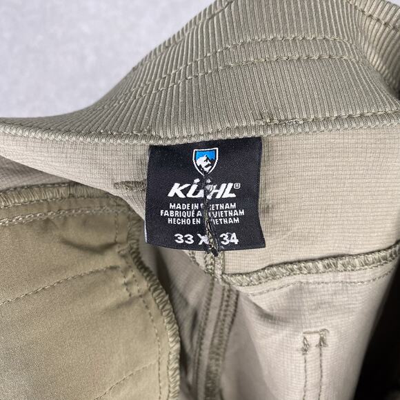 KUHL Pants Mens 33x34 (37x28.5) Deceptr Hiking Pant Burnt Olive - Picture 10 of 11